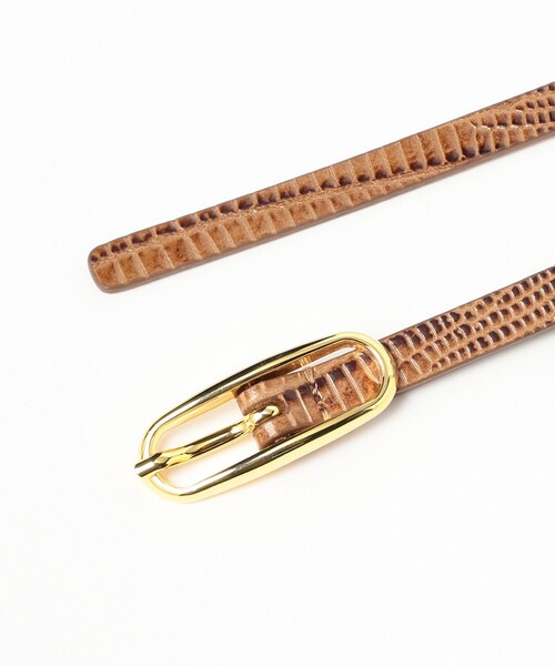 Demi-Luxe BEAMS（デミルクス ビームス）の「ATELIER AMBOISE / TEJUS 型押 ベルト（ベルト・レディース・ダークブラウン/ベージュ・ONE SIZE）」の4枚目の写真