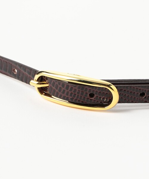 Demi-Luxe BEAMS（デミルクス ビームス）の「ATELIER AMBOISE / TEJUS 型押 ベルト（ベルト・レディース・ダークブラウン/ベージュ・ONE SIZE）」の6枚目の写真