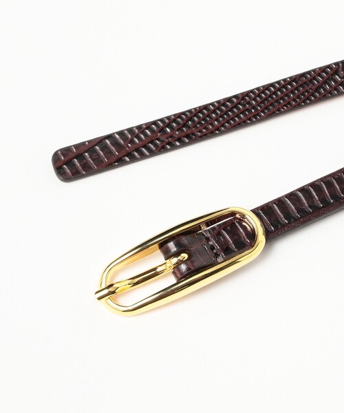 Demi-Luxe BEAMS（デミルクス ビームス）の「ATELIER AMBOISE / TEJUS 型押 ベルト（ベルト・レディース・ダークブラウン/ベージュ・ONE SIZE）」の7枚目の写真