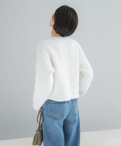 URBAN RESEARCH ROSSO WOMEN（アーバンリサーチ　ロッソ）の「ニットツイードショートカーディガン（カーディガン/ボレロ・レディース・イエロー系その他/ブルー/ホワイト・FREE）」の6枚目の写真