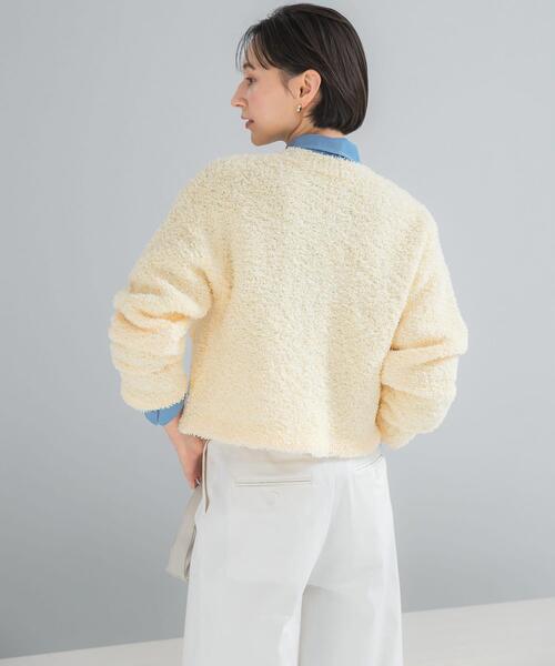 URBAN RESEARCH ROSSO WOMEN（アーバンリサーチ　ロッソ）の「ニットツイードショートカーディガン（カーディガン/ボレロ・レディース・イエロー系その他/ブルー/ホワイト・FREE）」の11枚目の写真