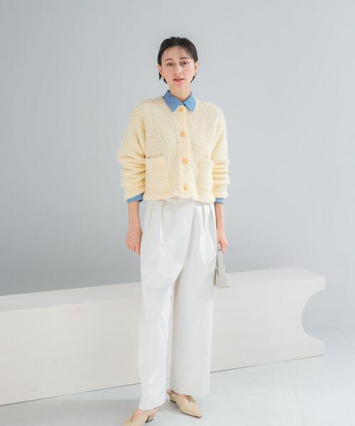 URBAN RESEARCH ROSSO WOMEN（アーバンリサーチ　ロッソ）の「ニットツイードショートカーディガン（カーディガン/ボレロ・レディース・イエロー系その他/ブルー/ホワイト・FREE）」の12枚目の写真
