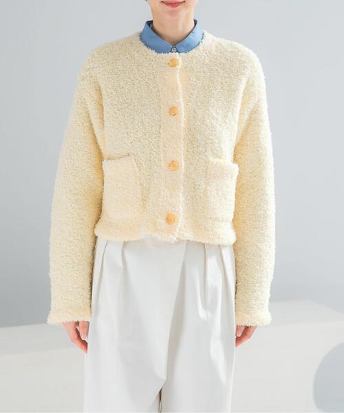 URBAN RESEARCH ROSSO WOMEN（アーバンリサーチ　ロッソ）の「ニットツイードショートカーディガン（カーディガン/ボレロ・レディース・イエロー系その他/ブルー/ホワイト・FREE）」の13枚目の写真