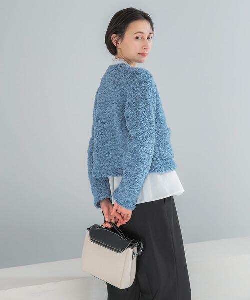 URBAN RESEARCH ROSSO WOMEN（アーバンリサーチ　ロッソ）の「ニットツイードショートカーディガン（カーディガン/ボレロ・レディース・イエロー系その他/ブルー/ホワイト・FREE）」の21枚目の写真