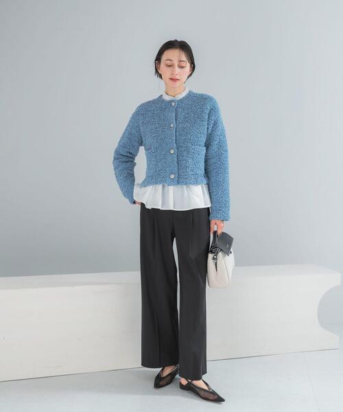 URBAN RESEARCH ROSSO WOMEN（アーバンリサーチ　ロッソ）の「ニットツイードショートカーディガン（カーディガン/ボレロ・レディース・イエロー系その他/ブルー/ホワイト・FREE）」の22枚目の写真