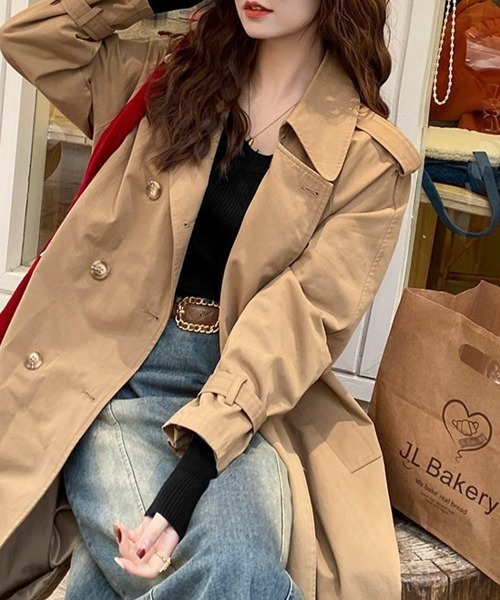 Miniministore(ミニミニストア)の「裏起毛ニットトップス Vネックリブニット(ニット/セーター・レディース・ホワイト/アイボリー/ブラック・FREE)」の12枚目の写真