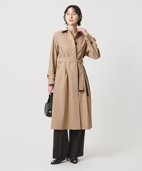 UNITED ARROWS（ユナイテッドアローズ）の「ステンカラーコート ‐はっ水‐（ステンカラーコート・レディース・ベージュ/ブラック・38/36/34）」の4枚目の写真