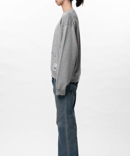 Maison MIHARA YASUHIRO（メゾンミハラヤスヒロ）の「【MIHARAYASUHIRO/ミハラヤスヒロ】KIDS STICKER KNIT PULLOVER（スウェット・メンズ・グレー/ホワイト/ブラック・48/46/44）」の22枚目の写真