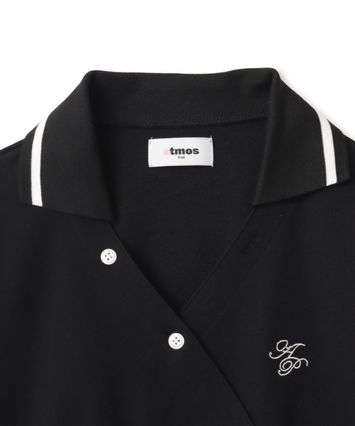 atmos pink(アトモスピンク)の「atmos pink Cashe-Coeur Polo Shirt / アトモスピンク カシュクール ポロ シャツ(ポロシャツ・レディース・ブラック/ホワイト/グリーン・FREE)」の13枚目の写真