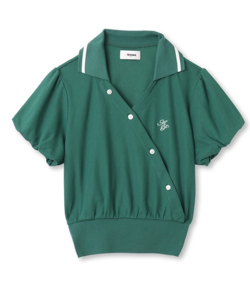 atmos pink(アトモスピンク)の「atmos pink Cashe-Coeur Polo Shirt / アトモスピンク カシュクール ポロ シャツ(ポロシャツ・レディース・ブラック/ホワイト/グリーン・FREE)」の22枚目の写真