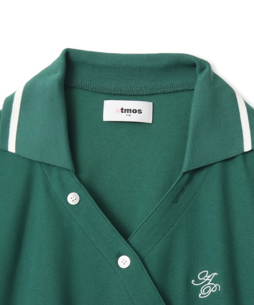 atmos pink(アトモスピンク)の「atmos pink Cashe-Coeur Polo Shirt / アトモスピンク カシュクール ポロ シャツ(ポロシャツ・レディース・ブラック/ホワイト/グリーン・FREE)」の21枚目の写真