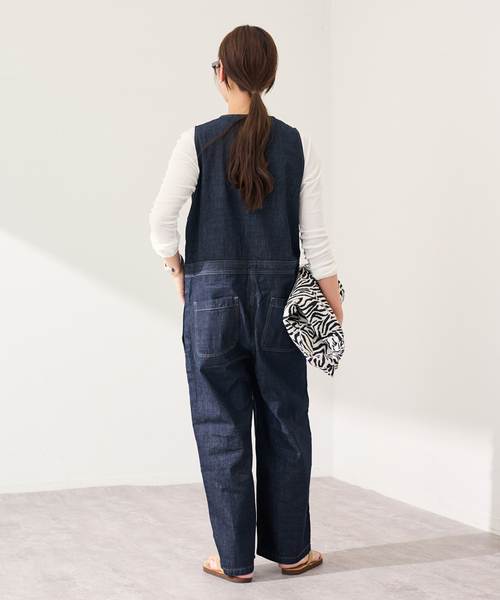 FRAMeWORK（フレームワーク）の「≪追加≫WHITE FIELD/ホワイトフィールド ノースリーブオールインワン（つなぎ/オールインワン・レディース・ネイビー・38/36）」の11枚目の写真