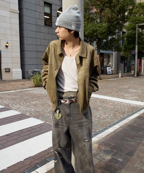 FAKE SUEDE CROPPED JACKET／フェイクスウェードクロップドジャケット