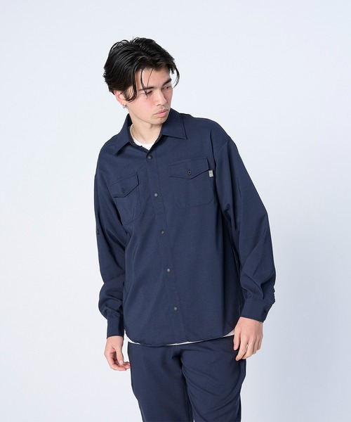 FLASH PACKER フラッシュパッカー/ 26春夏新作 セットアップ対応 リラックスシルエット Reflax ストレッチシャツジャケット /// XRJ-BLOCK2