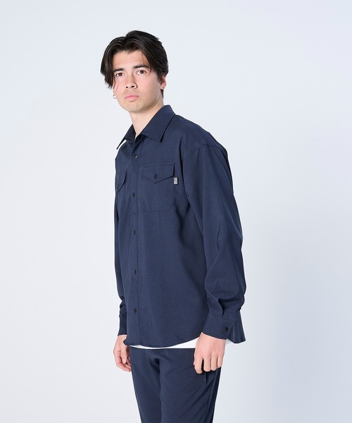 FLASH PACKER フラッシュパッカー/ 26春夏新作 セットアップ対応 リラックスシルエット Reflax ストレッチシャツジャケット /// XRJ-BLOCK2