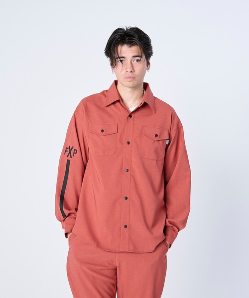 FLASH PACKER フラッシュパッカー/ 26春夏新作 セットアップ対応 リラックスシルエット Reflax ストレッチシャツジャケット /// XRJ-BLOCK2