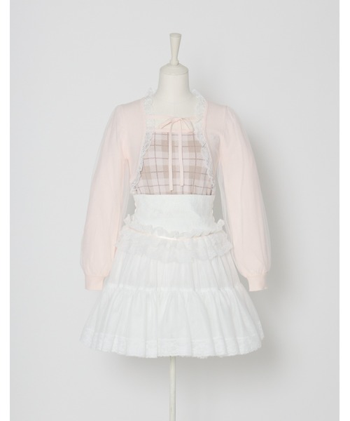 mellfy memory（メルフィーメモリー）の「Sweet millefeuille tiered skirt（スカート・レディース・ピンク/ホワイト・S/M）」の9枚目の写真