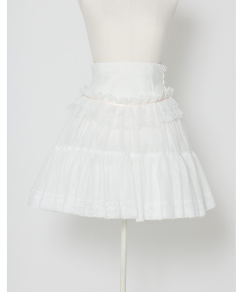 mellfy memory（メルフィーメモリー）の「Sweet millefeuille tiered skirt（スカート・レディース・ピンク/ホワイト・S/M）」の13枚目の写真