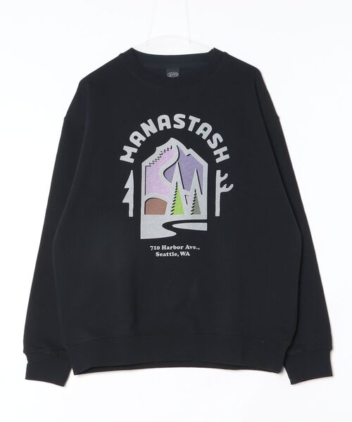 MANASTASH（マナスタッシュ）の「MANASTASH/マナスタッシュ　Citee Sweat OUTDOOR（スウェット・メンズ・ホワイト/ブラック・L/S/M/XL）」の2枚目の写真