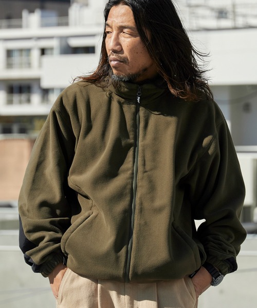 WILD THINGS(ワイルドシングス)の「WILD THINGS/ワイルドシングスPOLARTEC JACKET POLARTEC WIND PRO ダブルジップ ポーラーテック フリースジャケット(ブルゾン・メンズ・ブラウン/オリーブ・M/L/S/XL)」の2枚目の写真