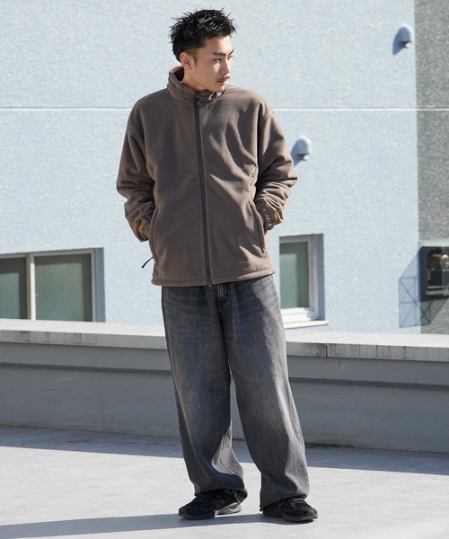 WILD THINGS(ワイルドシングス)の「WILD THINGS/ワイルドシングスPOLARTEC JACKET POLARTEC WIND PRO ダブルジップ ポーラーテック フリースジャケット(ブルゾン・メンズ・ブラウン/オリーブ・M/L/S/XL)」の4枚目の写真