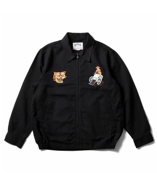 HOUSTON(ヒューストン)の「HOUSTON ヒューストン COTTON LINEN VIETNAM JACKET(TIGER)タイガー 虎柄 刺繍 コットンリネン ベトナムジャケット/ベトジャン/スーベニアジャケット(ブルゾン・メンズ・ブラック/マルーン/ナチュラル・M/XL/L)」の5枚目の写真