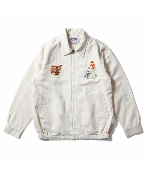 HOUSTON(ヒューストン)の「HOUSTON ヒューストン COTTON LINEN VIETNAM JACKET(TIGER)タイガー 虎柄 刺繍 コットンリネン ベトナムジャケット/ベトジャン/スーベニアジャケット(ブルゾン・メンズ・ブラック/マルーン/ナチュラル・M/XL/L)」の7枚目の写真