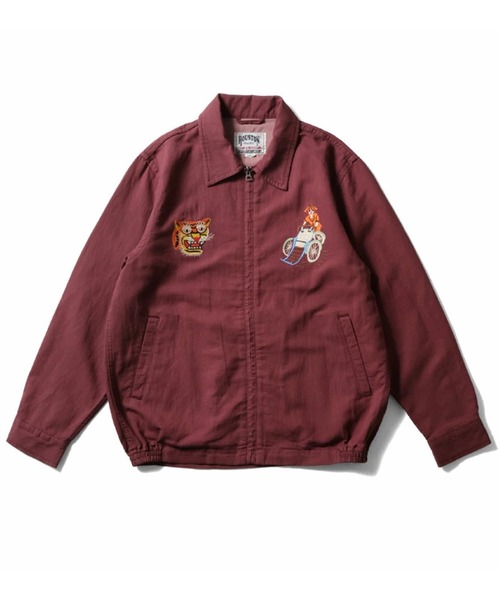 HOUSTON(ヒューストン)の「HOUSTON ヒューストン COTTON LINEN VIETNAM JACKET(TIGER)タイガー 虎柄 刺繍 コットンリネン ベトナムジャケット/ベトジャン/スーベニアジャケット(ブルゾン・メンズ・ブラック/マルーン/ナチュラル・M/XL/L)」の9枚目の写真