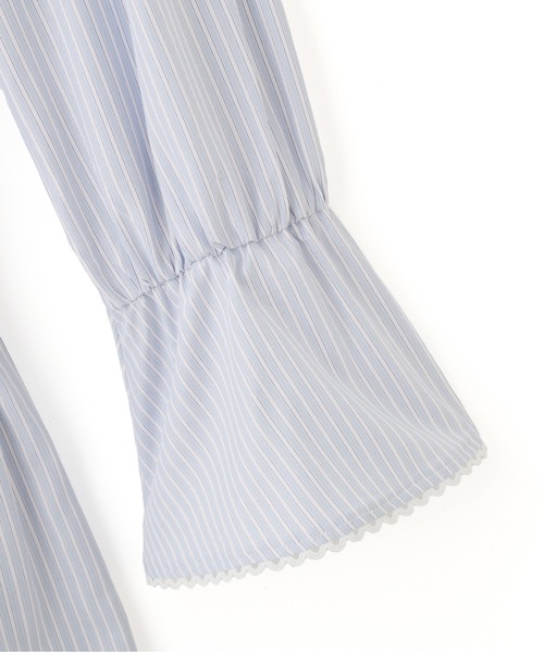 JILL by JILL STUART（ジルバイジルスチュアート）の「ストライプレースミニワンピース（ワンピース・レディース・ホワイト系その他/ブルー系その他/グレー系その他・FREE）」の5枚目の写真