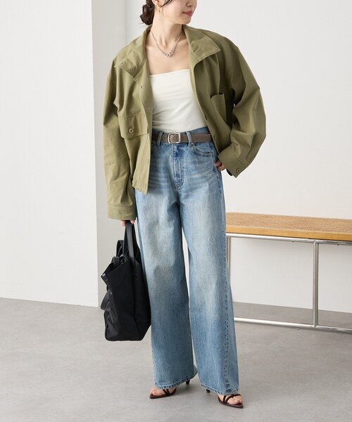 RIVE DROITE（リヴドロワ）の「予約【A・MONN(アモン)】addフロントナローデニム（デニムパンツ・レディース・ブルー・36/38/40）」の2枚目の写真