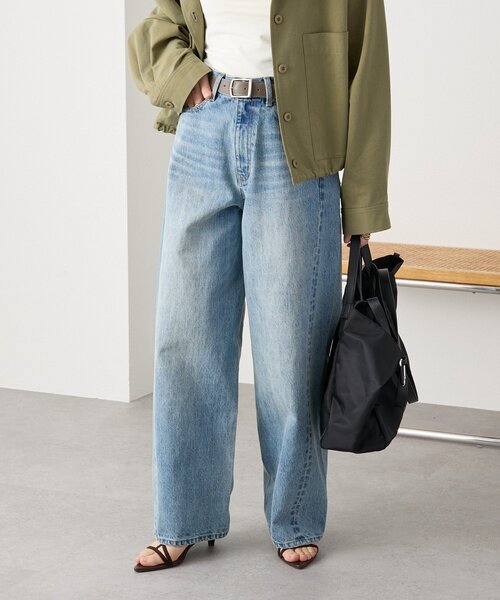 RIVE DROITE（リヴドロワ）の「予約【A・MONN(アモン)】addフロントナローデニム（デニムパンツ・レディース・ブルー・36/38/40）」の5枚目の写真