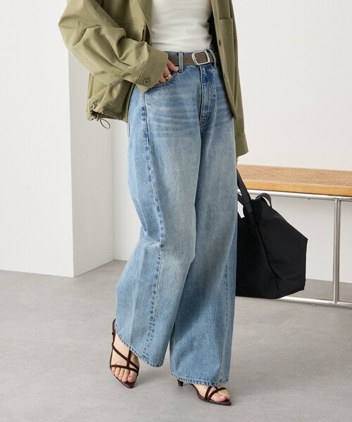 RIVE DROITE（リヴドロワ）の「予約【A・MONN(アモン)】addフロントナローデニム（デニムパンツ・レディース・ブルー・36/38/40）」の6枚目の写真