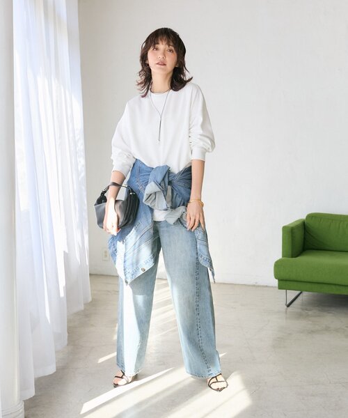 RIVE DROITE（リヴドロワ）の「予約【A・MONN(アモン)】addフロントナローデニム（デニムパンツ・レディース・ブルー・36/38/40）」の14枚目の写真