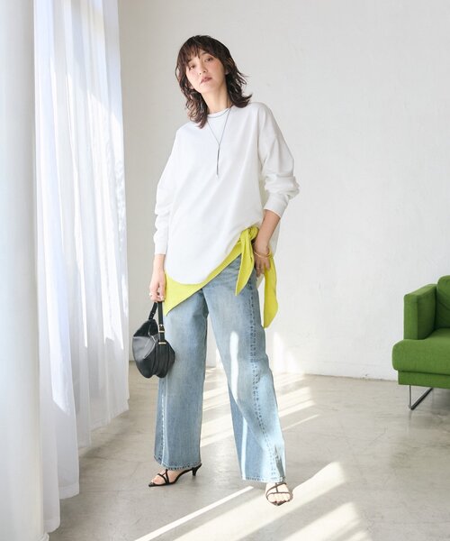 RIVE DROITE（リヴドロワ）の「予約【A・MONN(アモン)】addフロントナローデニム（デニムパンツ・レディース・ブルー・36/38/40）」の15枚目の写真