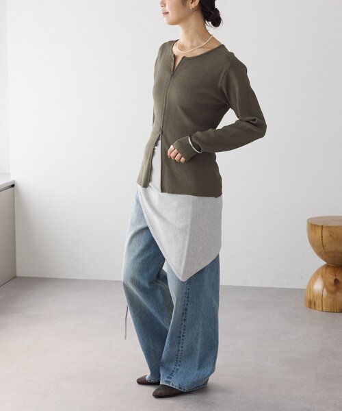 RIVE DROITE（リヴドロワ）の「予約【A・MONN(アモン)】addフロントナローデニム（デニムパンツ・レディース・ブルー・36/38/40）」の17枚目の写真