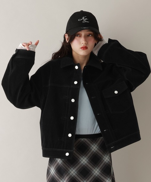 RAGEBLUE（レイジブルー）の「フェイクレザー/スウェードトラッカーブルゾン（ブルゾン・レディース・ブラック系/ブラウン系・FREE）」の13枚目の写真