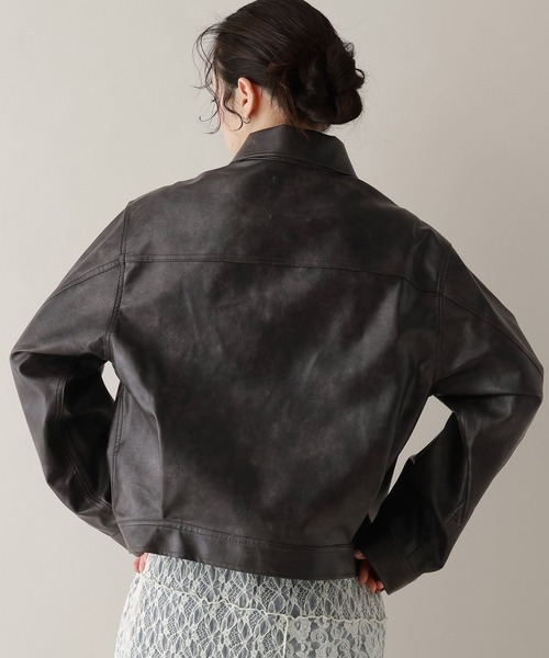 RAGEBLUE（レイジブルー）の「フェイクレザー/スウェードトラッカーブルゾン（ブルゾン・レディース・ブラック系/ブラウン系・FREE）」の17枚目の写真