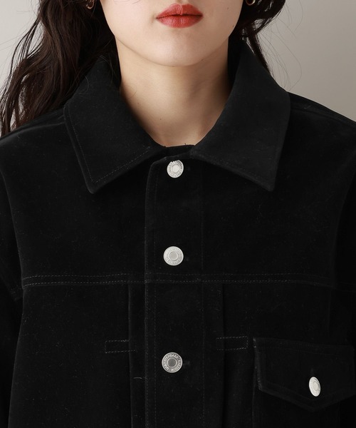 RAGEBLUE（レイジブルー）の「フェイクレザー/スウェードトラッカーブルゾン（ブルゾン・レディース・ブラック系/ブラウン系・FREE）」の21枚目の写真