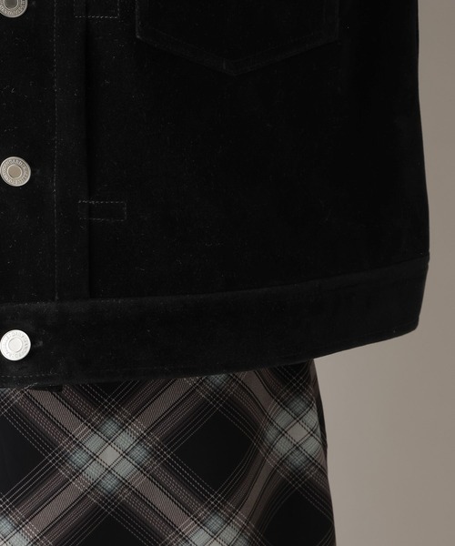 RAGEBLUE（レイジブルー）の「フェイクレザー/スウェードトラッカーブルゾン（ブルゾン・レディース・ブラック系/ブラウン系・FREE）」の4枚目の写真