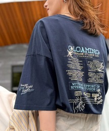 Java（ジャバ）の「《JaVaジャバコラボ》男女お揃い可◎ヴィンテージムード漂う。綿100%バックムービーグラフィック 飛び刺繍オーバーサイズTシャツ(半袖)（Tシャツ/カットソー）」