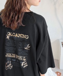 Java（ジャバ）の「《JaVaジャバコラボ》男女お揃い可◎ヴィンテージムード漂う。綿100%バックムービーグラフィック 飛び刺繍オーバーサイズTシャツ(半袖)（Tシャツ/カットソー）」