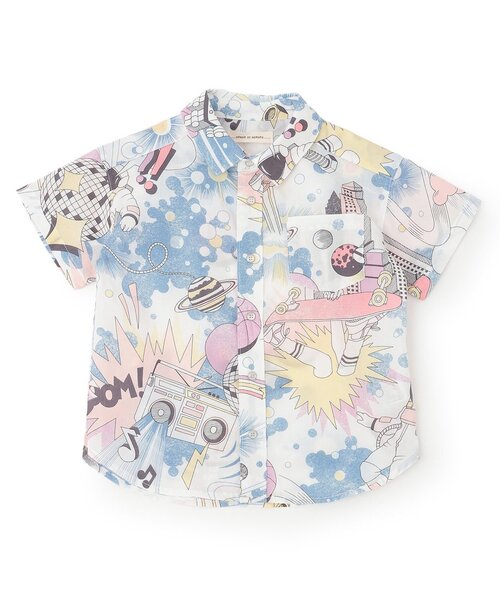 sense of wonder（センスオブワンダー）の「【親子リンク】LUKEY  S ROBOT半袖シャツ（シャツ/ブラウス・キッズ・ブルー/カラフル・130cm/120cm/110cm/100cm/90cm/80ｃｍ）」の2枚目の写真