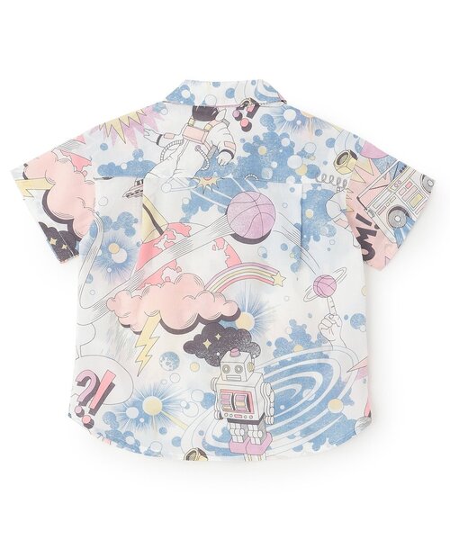 sense of wonder（センスオブワンダー）の「【親子リンク】LUKEY  S ROBOT半袖シャツ（シャツ/ブラウス・キッズ・ブルー/カラフル・130cm/120cm/110cm/100cm/90cm/80ｃｍ）」の3枚目の写真
