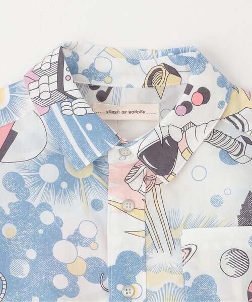 sense of wonder（センスオブワンダー）の「【親子リンク】LUKEY  S ROBOT半袖シャツ（シャツ/ブラウス・キッズ・ブルー/カラフル・130cm/120cm/110cm/100cm/90cm/80ｃｍ）」の4枚目の写真