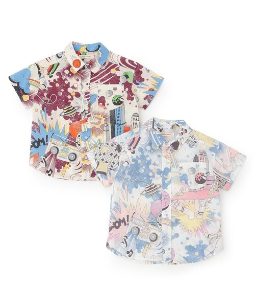 sense of wonder（センスオブワンダー）の「【親子リンク】LUKEY  S ROBOT半袖シャツ（シャツ/ブラウス・キッズ・ブルー/カラフル・130cm/120cm/110cm/100cm/90cm/80ｃｍ）」の9枚目の写真