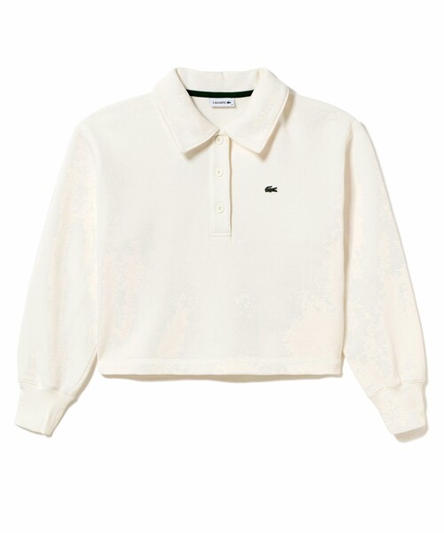 LACOSTE(ラコステ)の「クロップド丈 ポロニットスウェットシャツ(スウェット・レディース・ライトグレー/オフホワイト・40/38/36/34)」の10枚目の写真