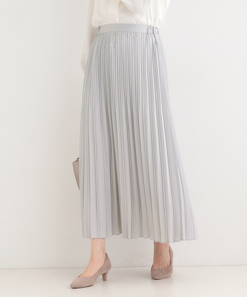 SHOO・LA・RUE（シューラルー）の「【着丈選べる】微ラメプリーツスカート（スカート・レディース・グレー/ブラウン系その他/ネイビー・11/00）」の2枚目の写真