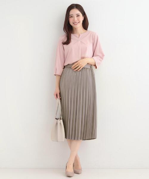 SHOO・LA・RUE（シューラルー）の「【着丈選べる】微ラメプリーツスカート（スカート・レディース・グレー/ブラウン系その他/ネイビー・11/00）」の22枚目の写真