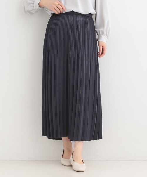 SHOO・LA・RUE（シューラルー）の「【着丈選べる】微ラメプリーツスカート（スカート・レディース・グレー/ブラウン系その他/ネイビー・11/00）」の20枚目の写真
