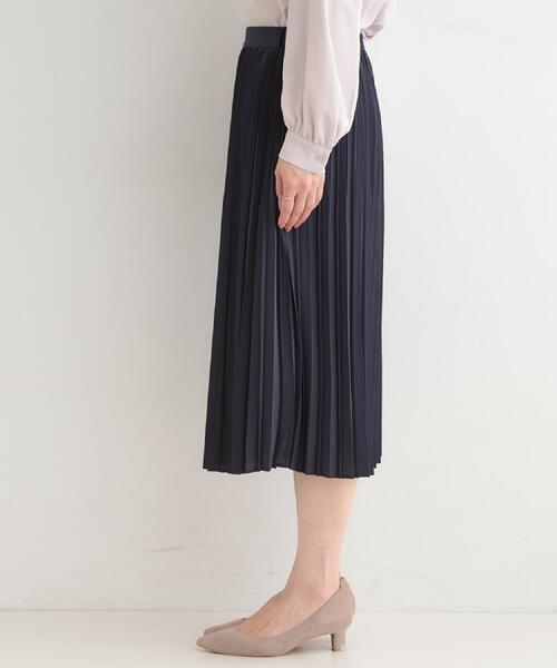 SHOO・LA・RUE（シューラルー）の「【着丈選べる】微ラメプリーツスカート（スカート・レディース・グレー/ブラウン系その他/ネイビー・11/00）」の10枚目の写真